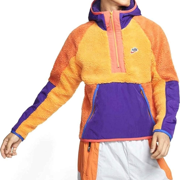 Nike Other - Mens NSW Half Zip 1/2 Zip Sherpa Hoodie BV3766-886